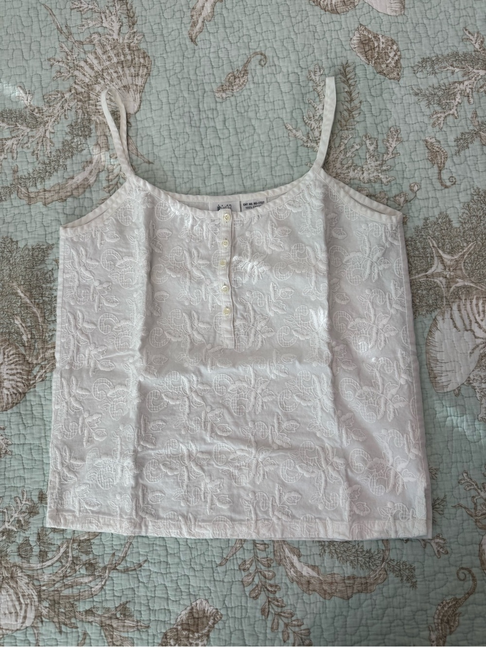 Together White Embroidered Camisole Tank